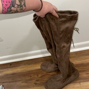 Thigh high boots size 10w